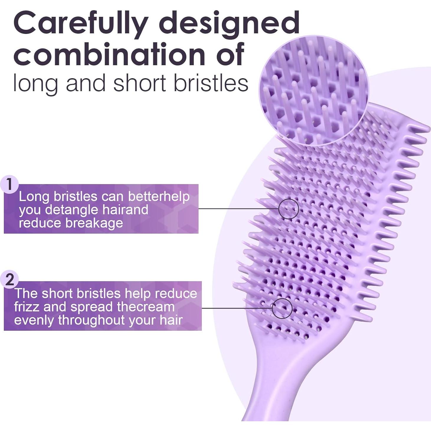 Cepillo Definidor y Desenredante QUWHE para Cabello Rizado