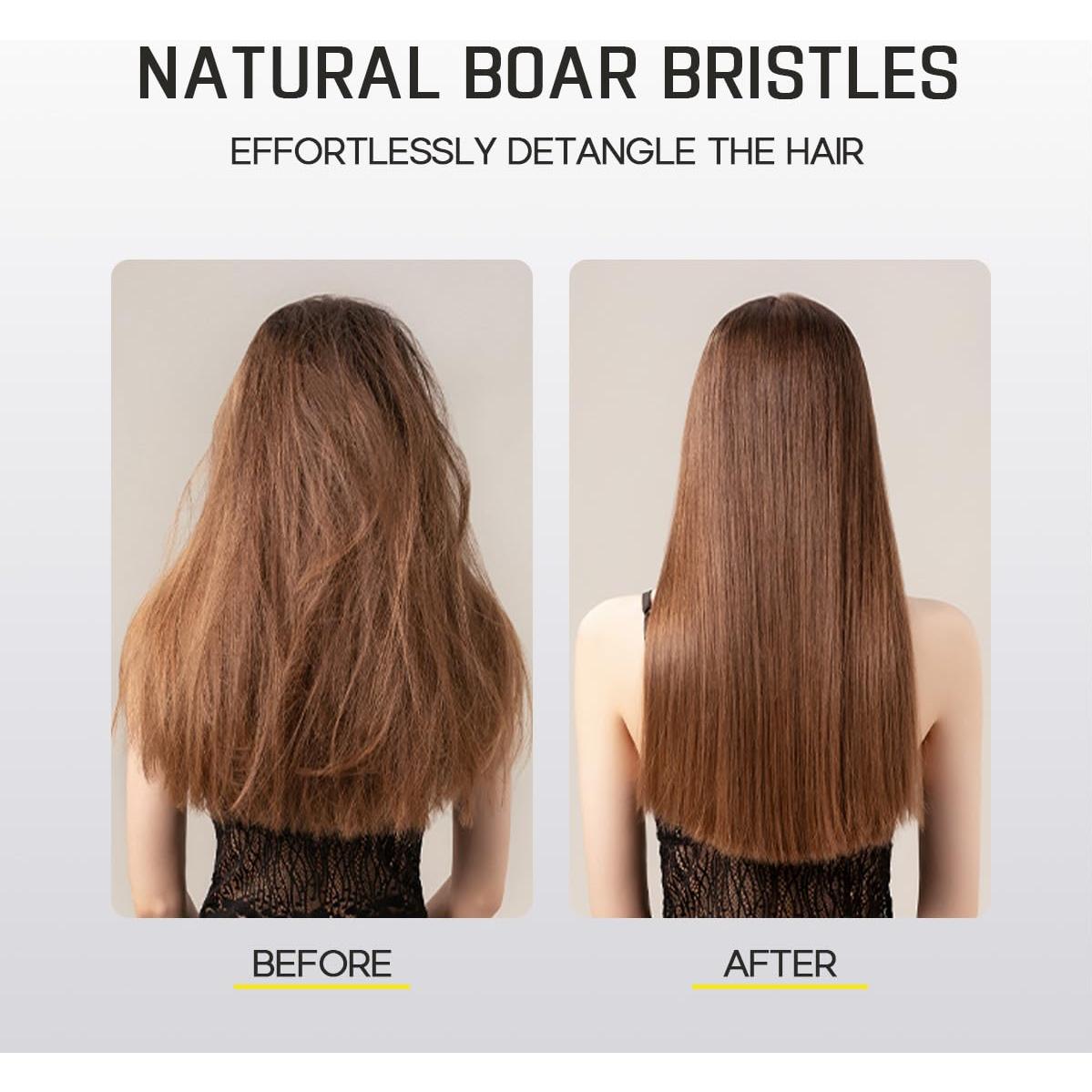 Cepillo Desenredador HALOVIDA con Cerdas de Jabalí y Nylon