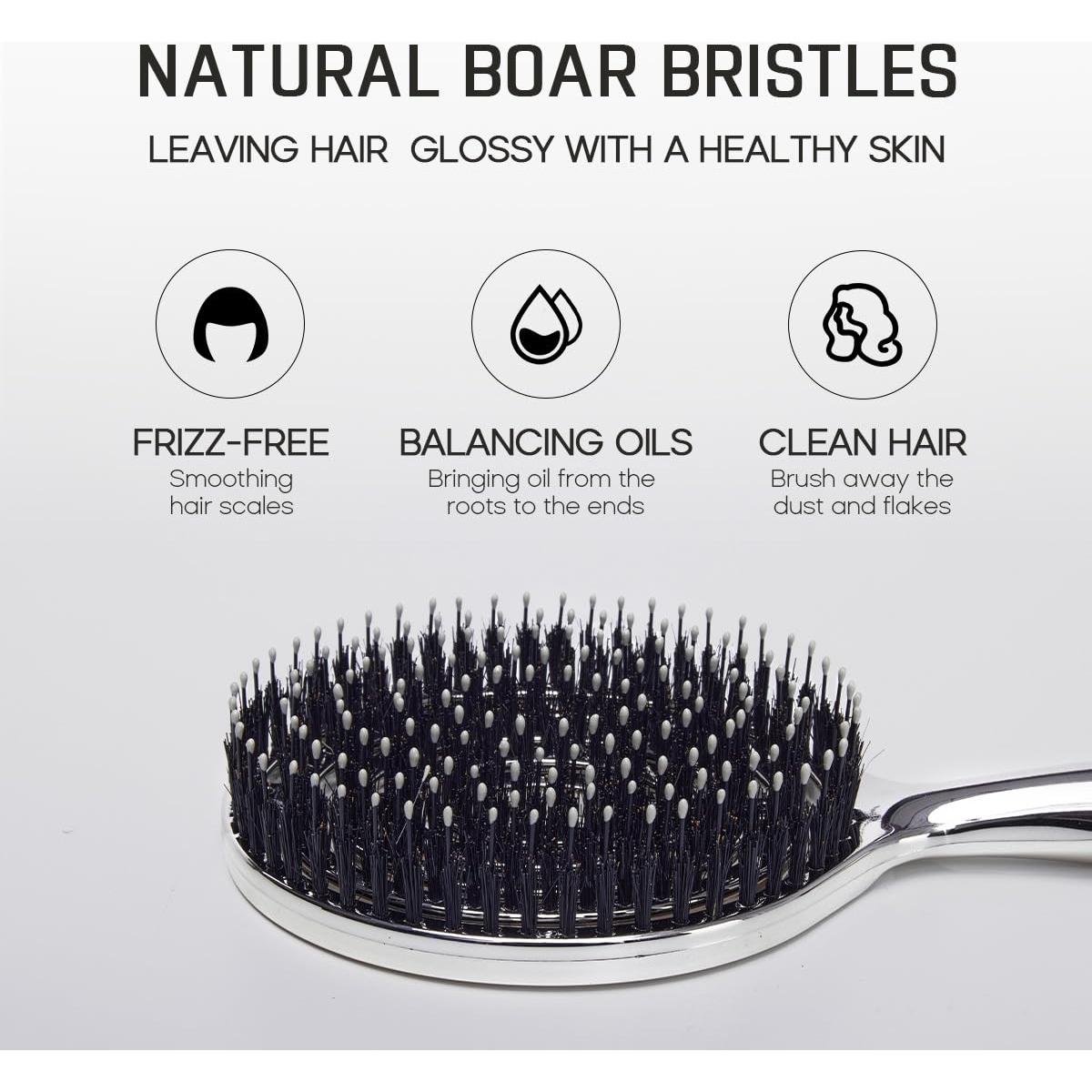 Cepillo Desenredador HALOVIDA con Cerdas de Jabalí y Nylon