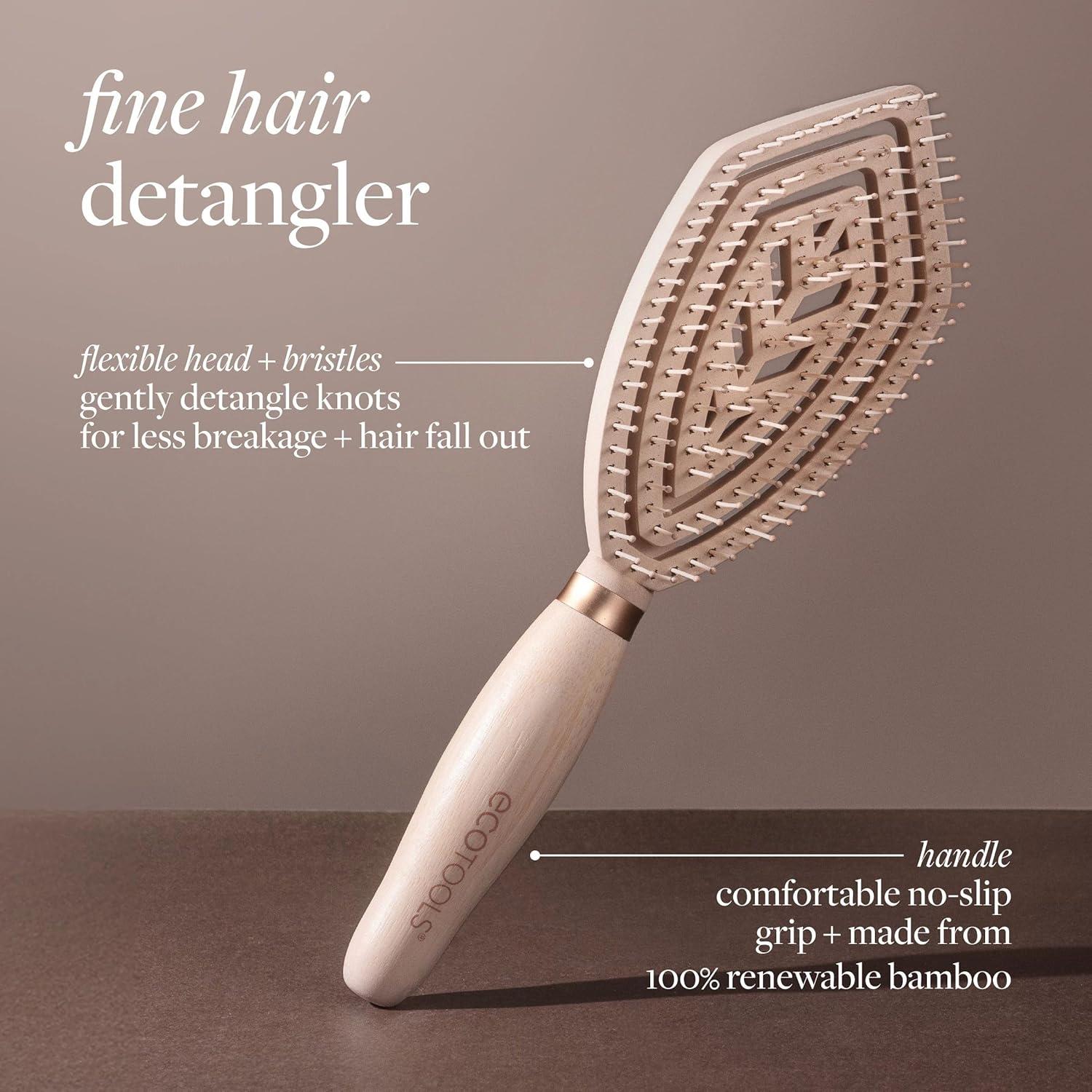 Desenredador de Cabello Fino EcoTools - Cepillo Suavizante Vegano
