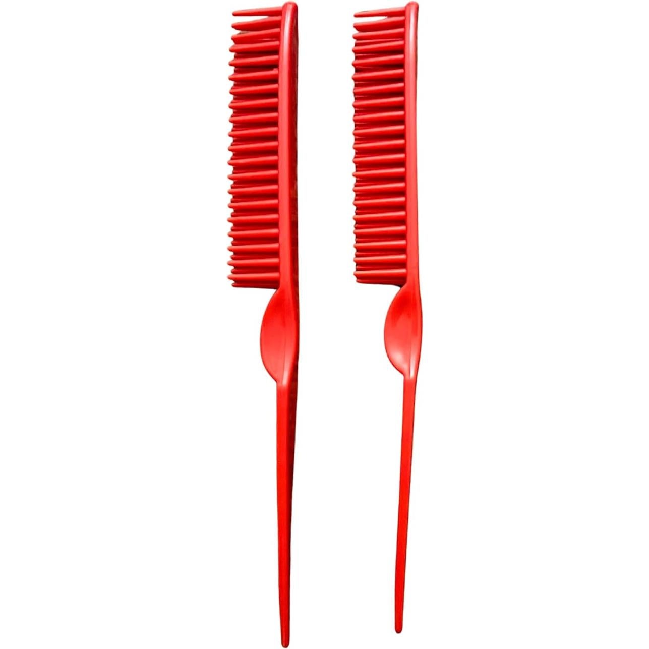 Peine de 3 Filas CocoBlack Naturals para Rizos - Rojo Brillante