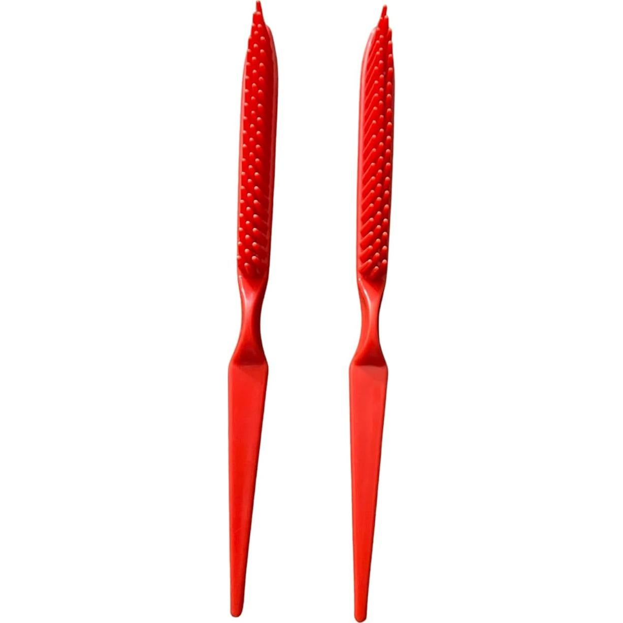 Peine de 3 Filas CocoBlack Naturals para Rizos - Rojo Brillante