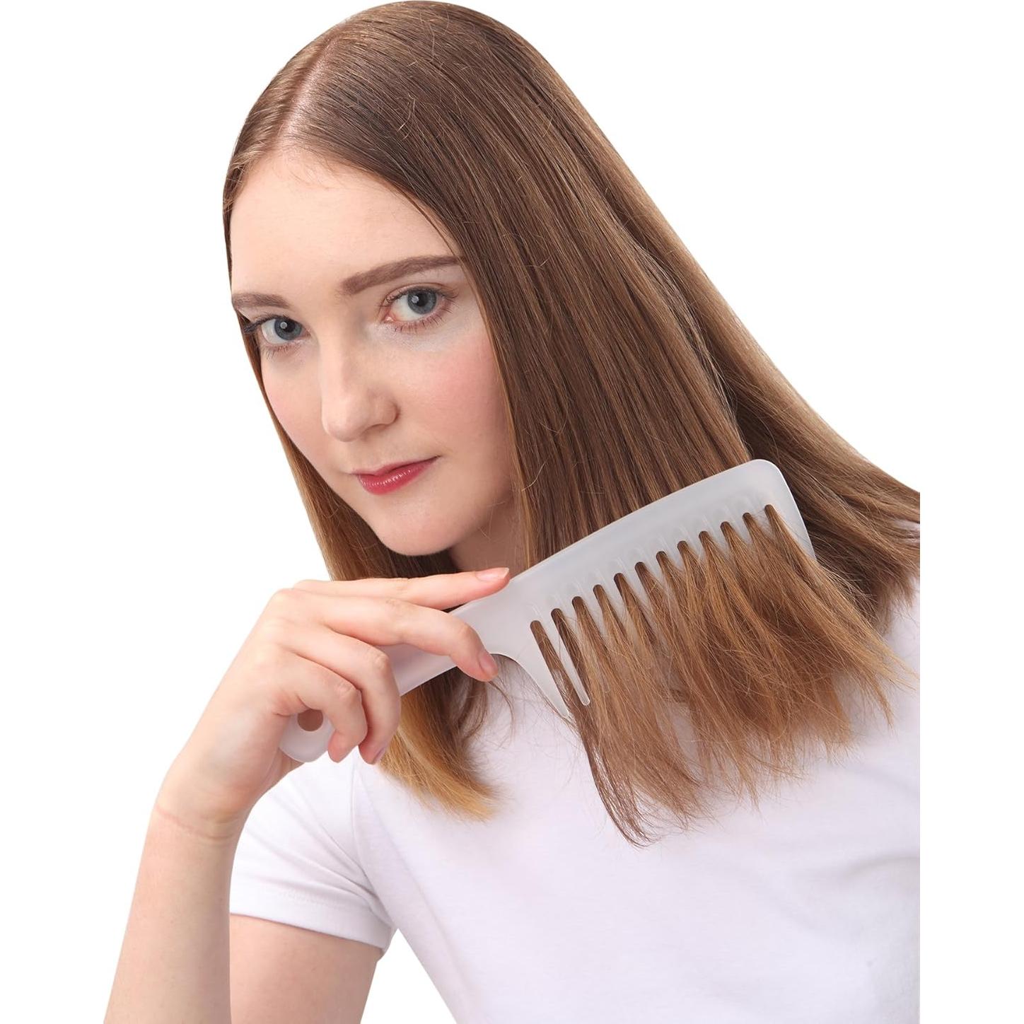 Peine Desenredante HYOUJIN Dientes Anchos Blanco 24.5cm