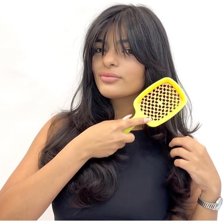 Kit de 2 Cepillos Desenredantes BOM BOM para Cabello Húmedo y Seco