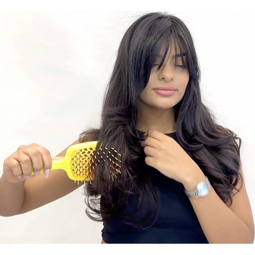 Kit de 2 Cepillos Desenredantes BOM BOM para Cabello Húmedo y Seco