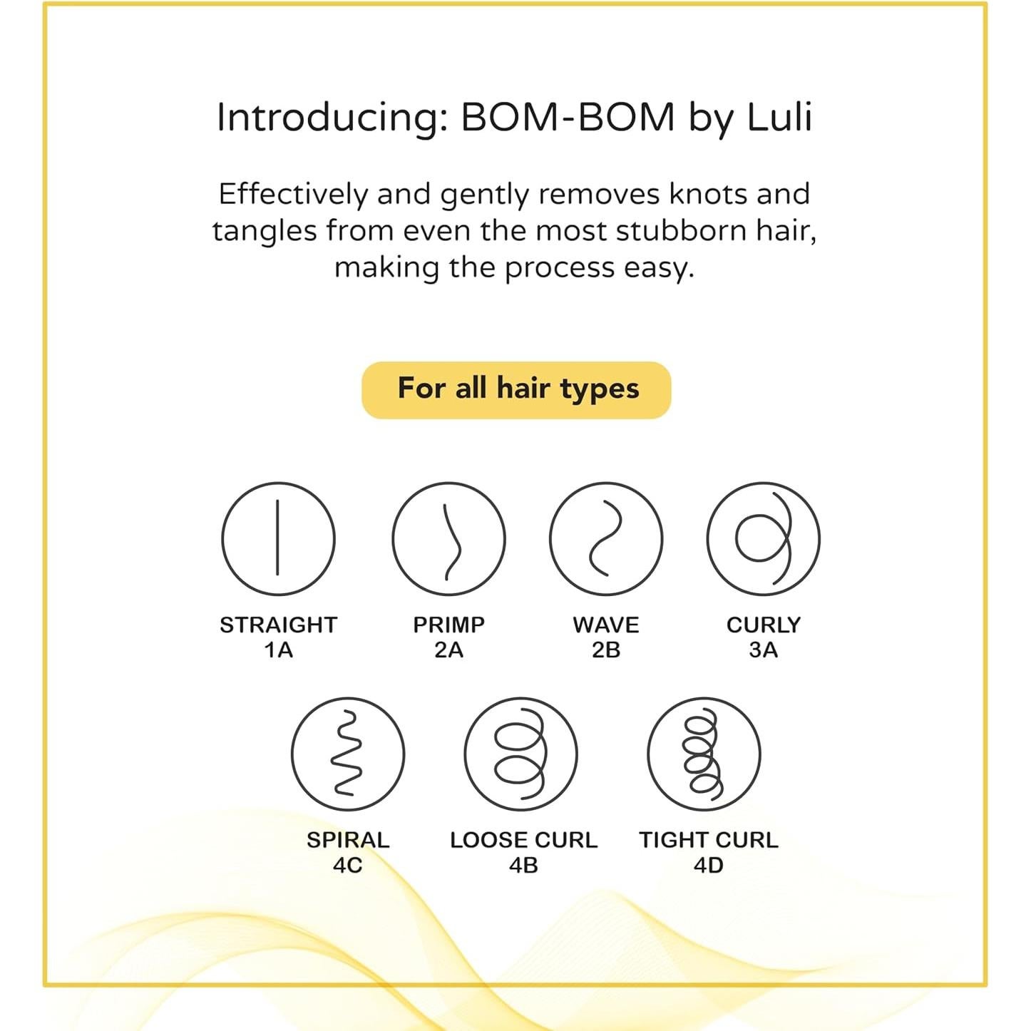 Kit de 2 Cepillos Desenredantes BOM BOM para Cabello Húmedo y Seco