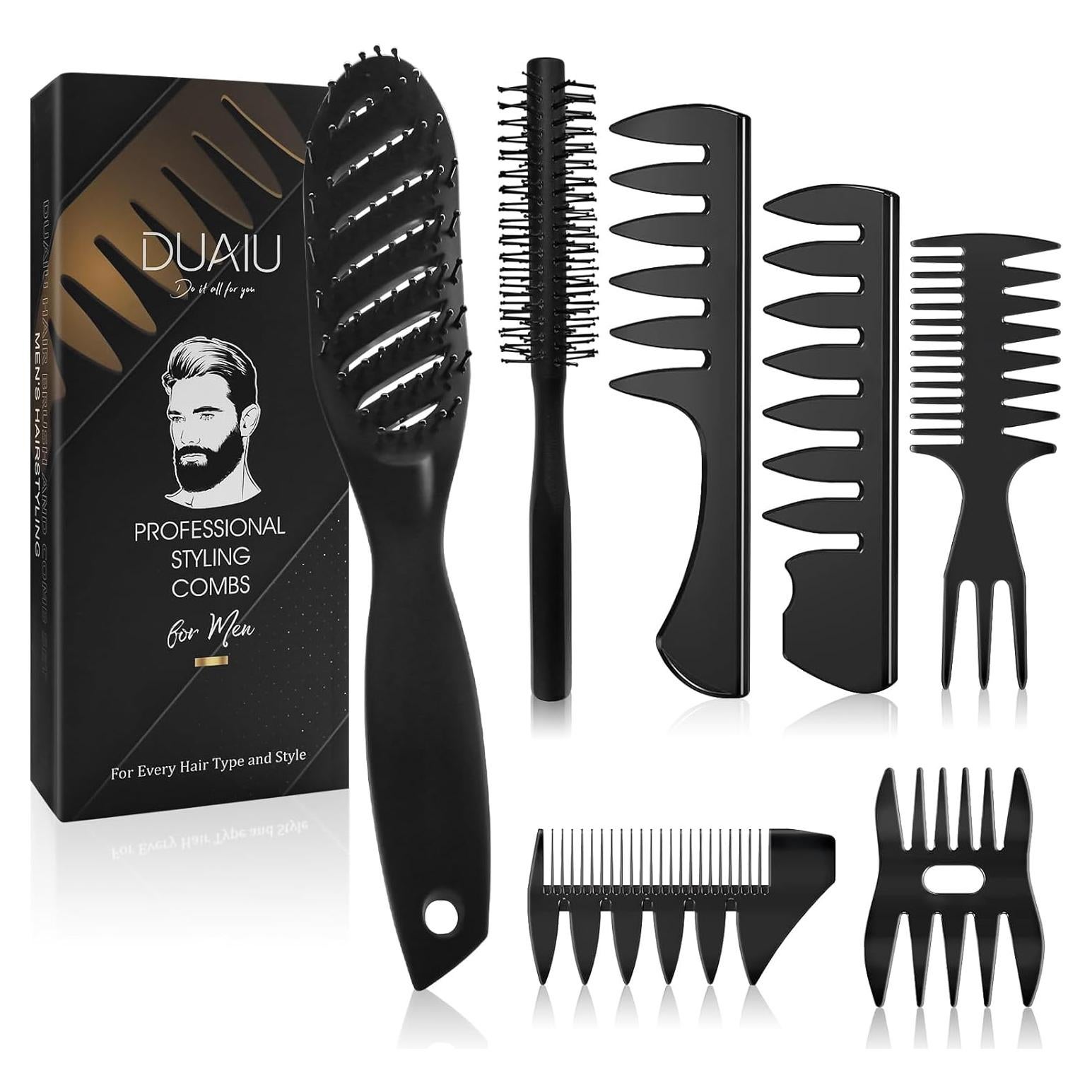 Set de Peines y Cepillos para Cabello DUAIU 7 Piezas