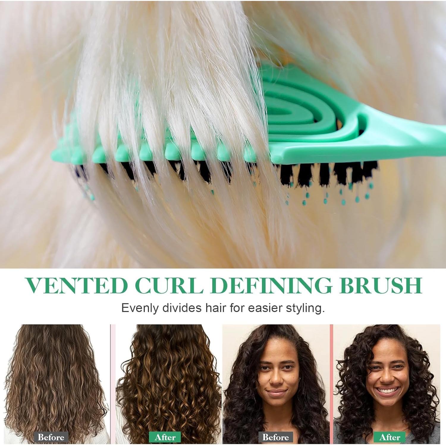 Set de Cepillos para Cabello 6Pcs START MAKERS Azul