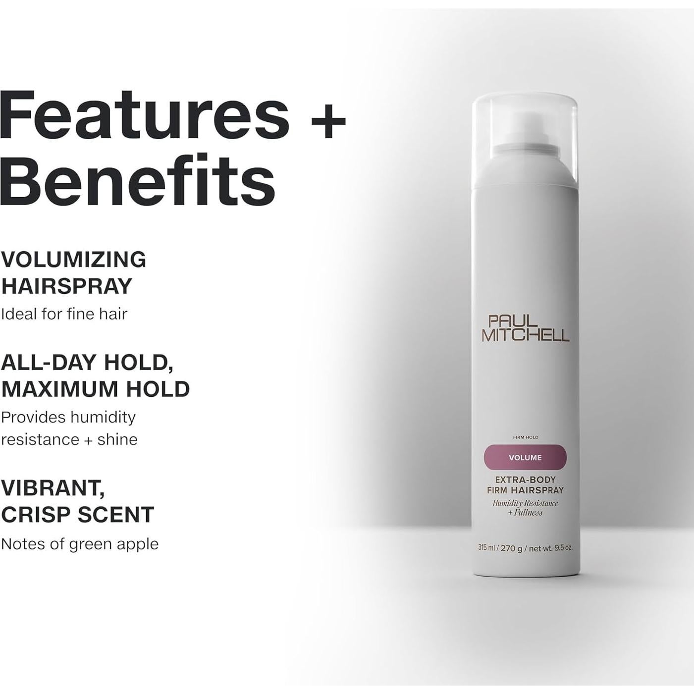 Laca Paul Mitchell Extra-Cuerpo Firme 270 g - Volumen y Sujeción