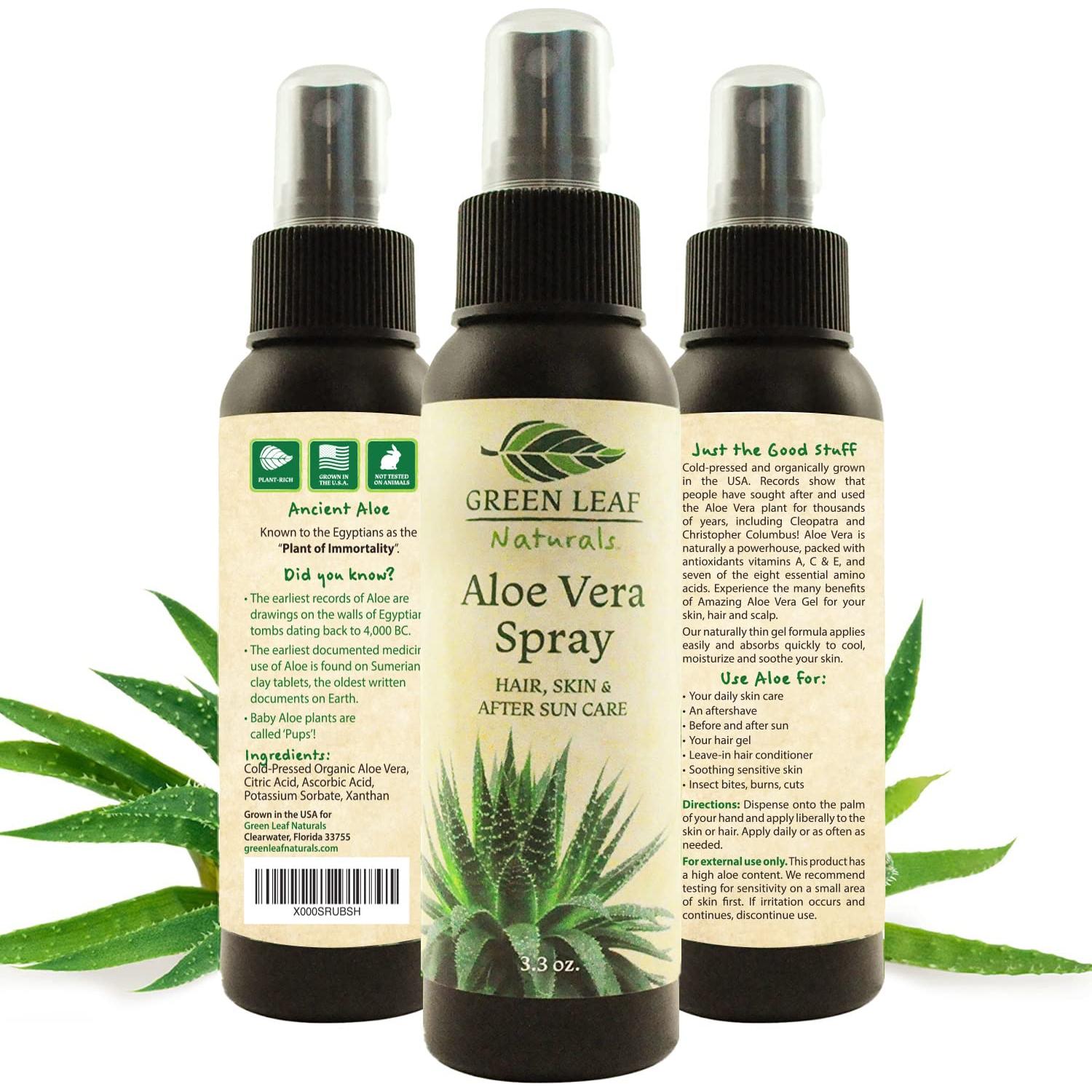 Spray de Aloe Vera 100% Puro 3.3oz | Hidratante Facial y Capilar