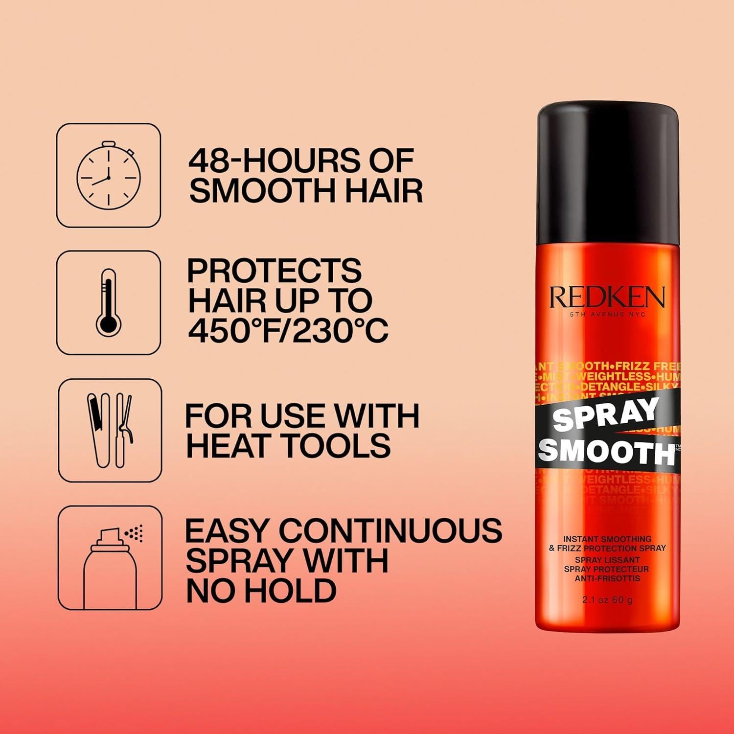 Spray Smooth Redken 56.7 g | Control de Frizz y Protección Térmica