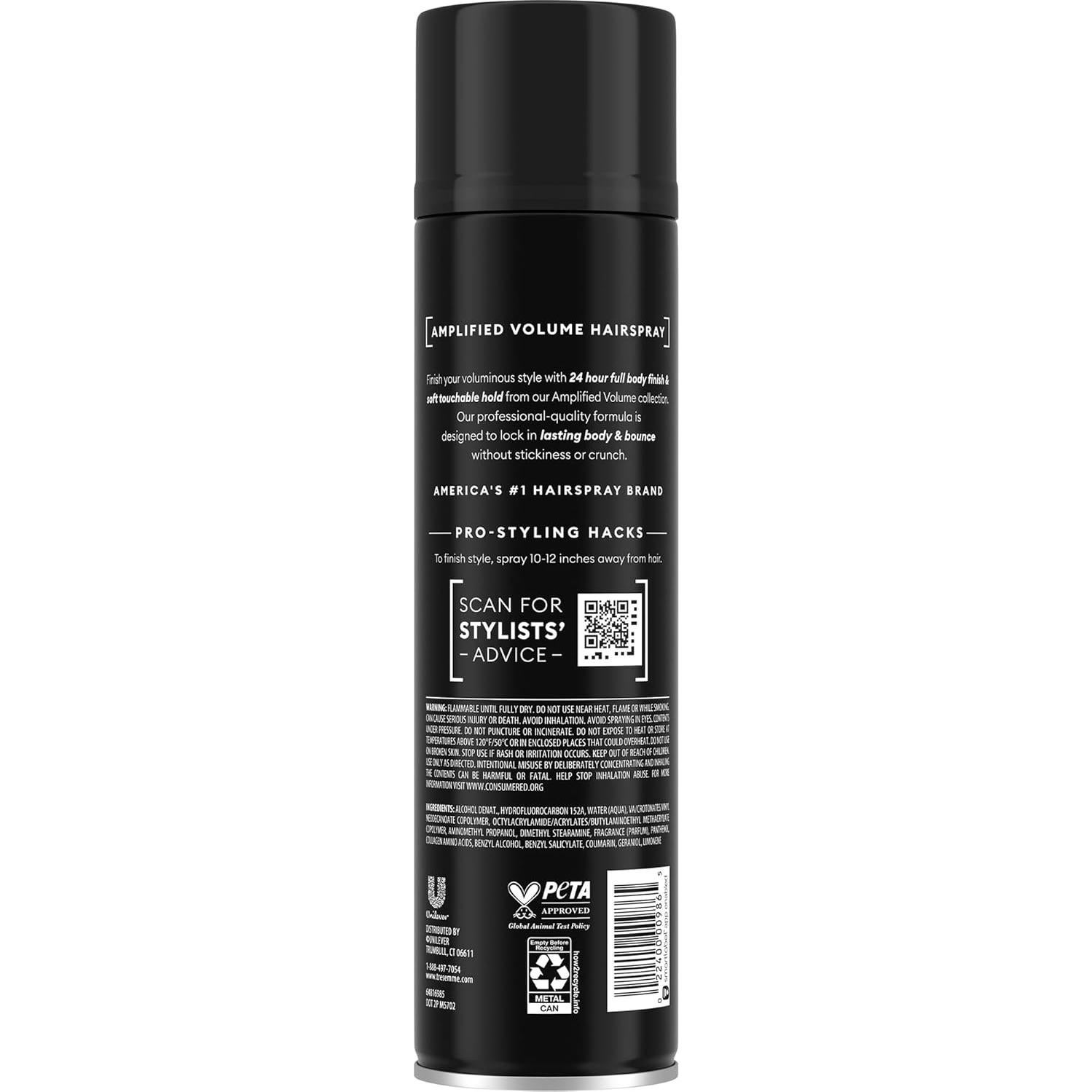 Set de 3 TRESemméspray Volumen Total 311g + Mascarilla