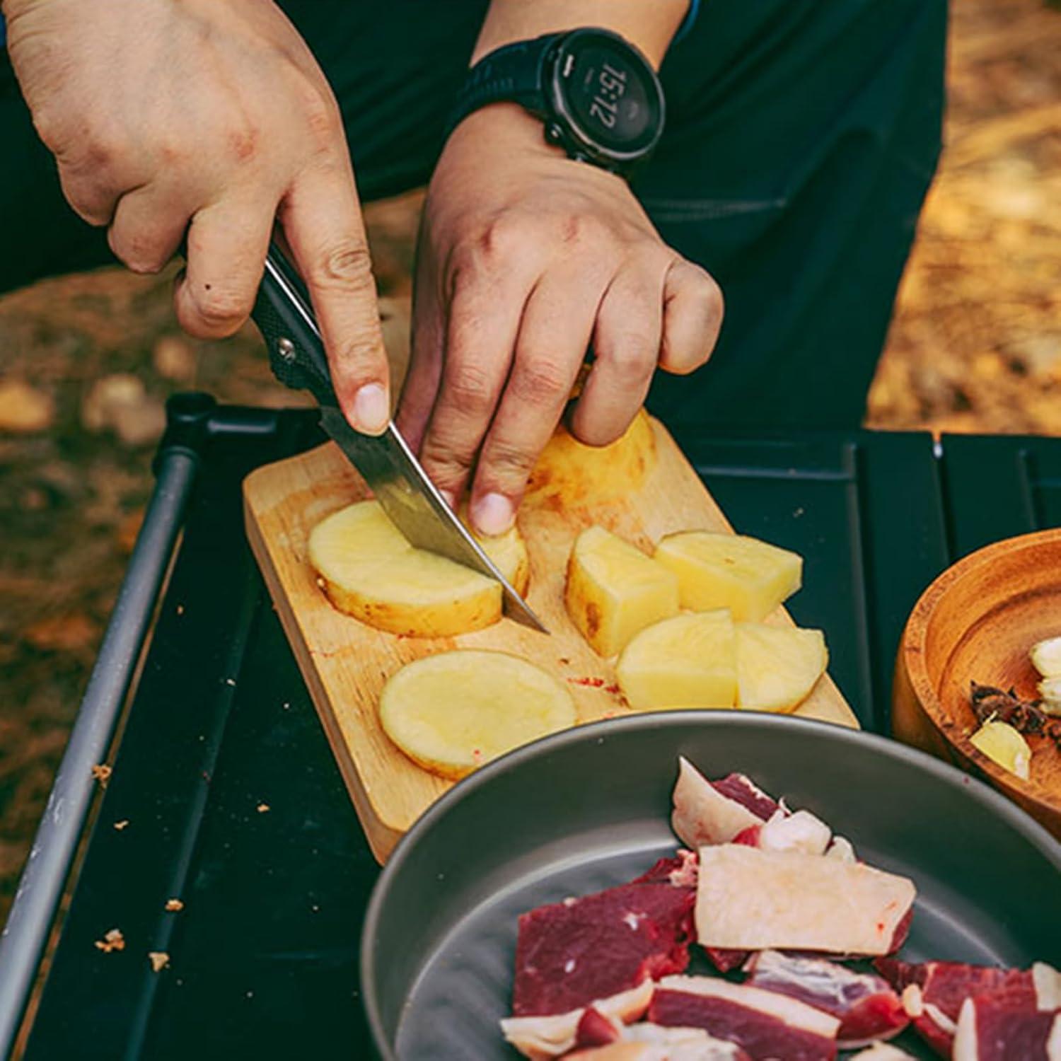 Cuchillo Sanrenmu SRM-S755 EDC 95mm Hoja Fija G10 Negro