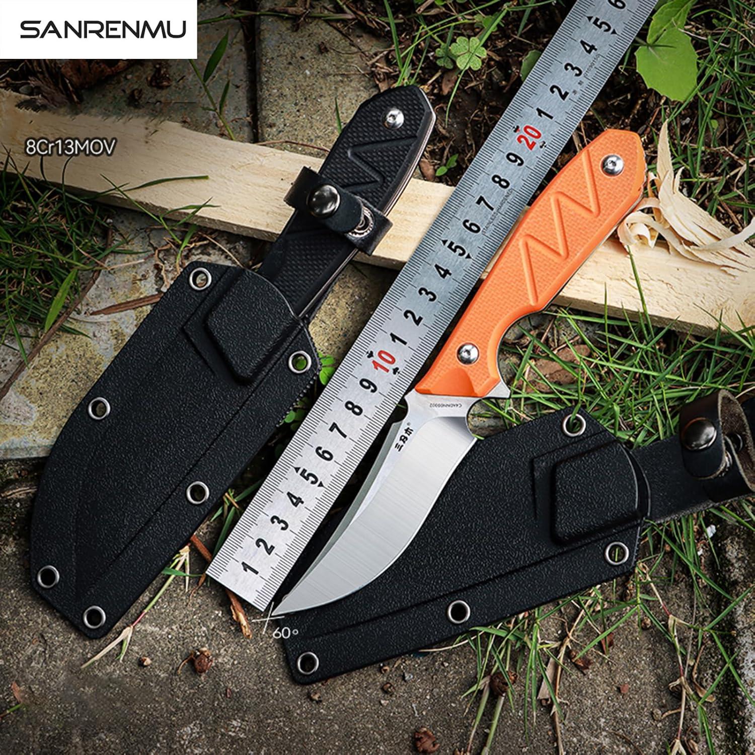 Cuchillo Sanrenmu SRM-S755 EDC 95mm Hoja Fija G10 Negro