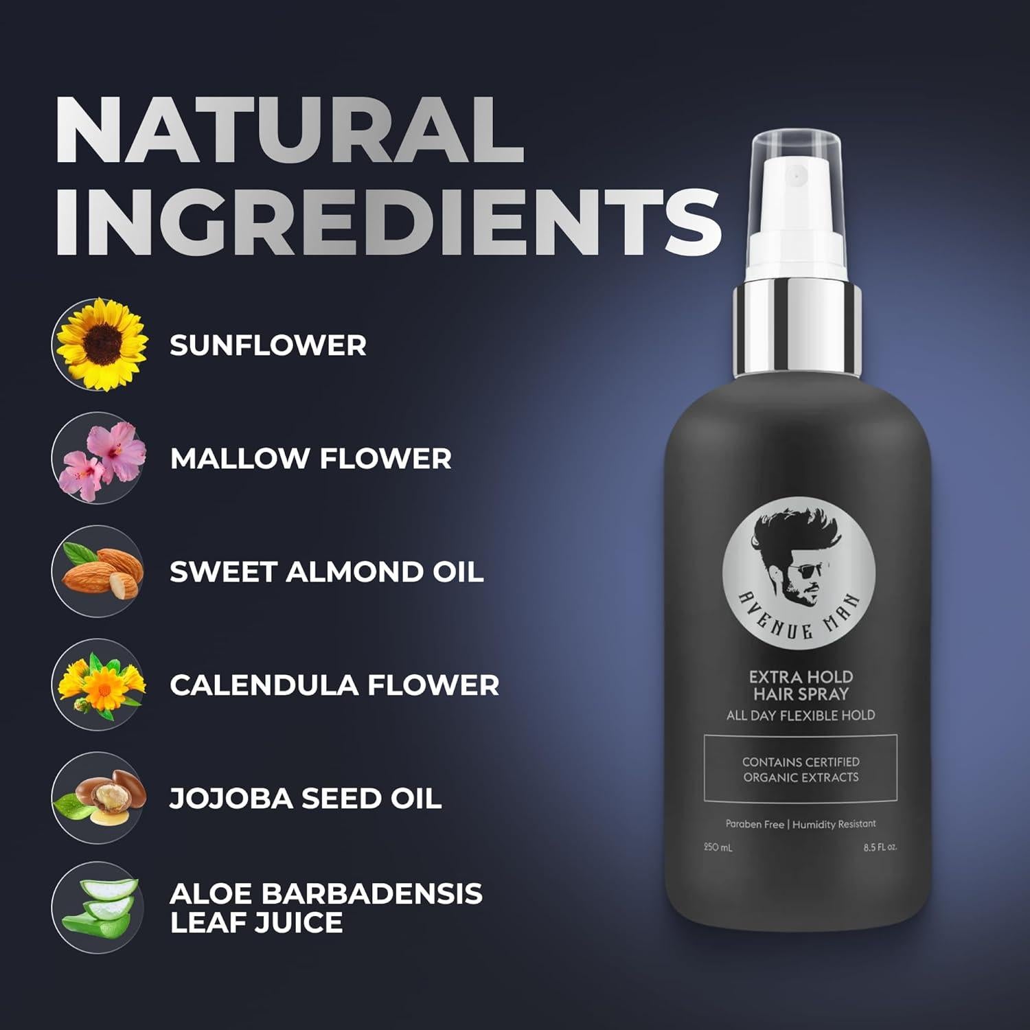 Spray para el Cabello Extra Firme Avenue Man 240 g - Control Frizz