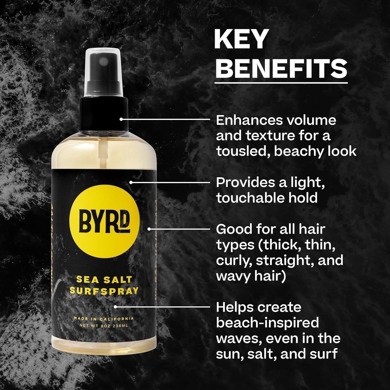 Spray de Sal Marina Texturizante BYRD 236.6 ml Aroma Coco