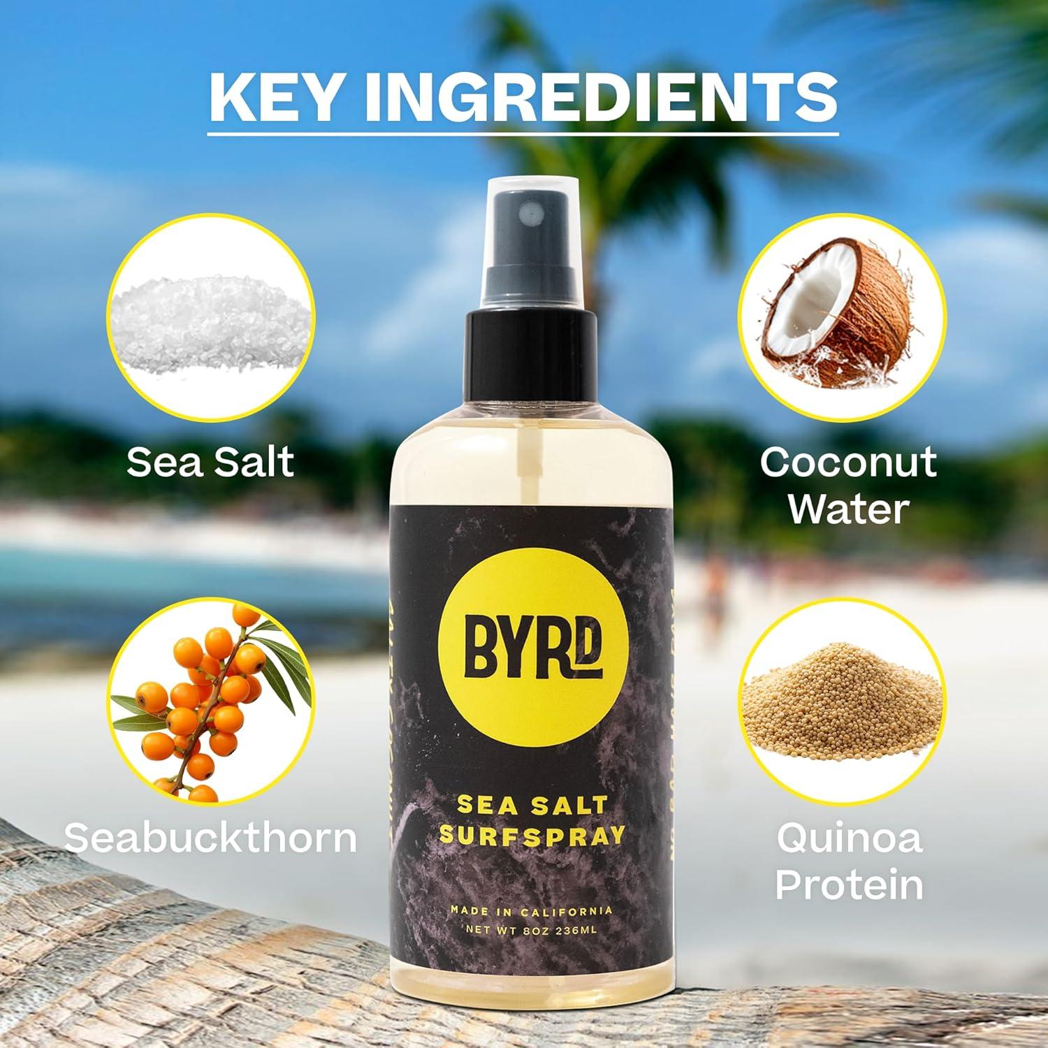 Spray de Sal Marina Texturizante BYRD 236.6 ml Aroma Coco