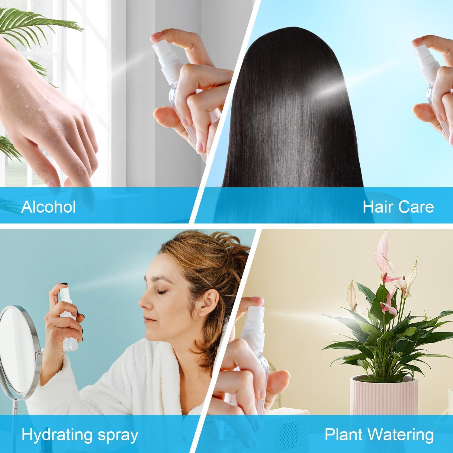 Botellas de Spray Reutilizables DESKEMAI 50ml, Nebulizador Fino, 2 Piezas