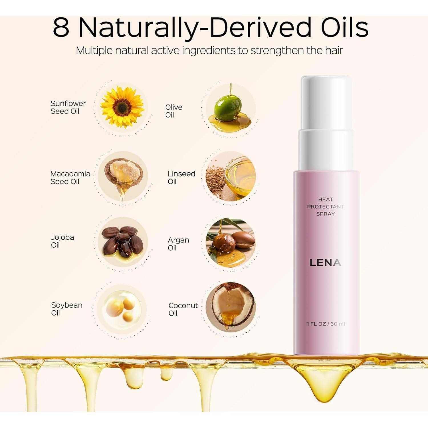 Spray Protector Térmico LENA 30 ml (2-Pack) Aroma Amanecer Rosa