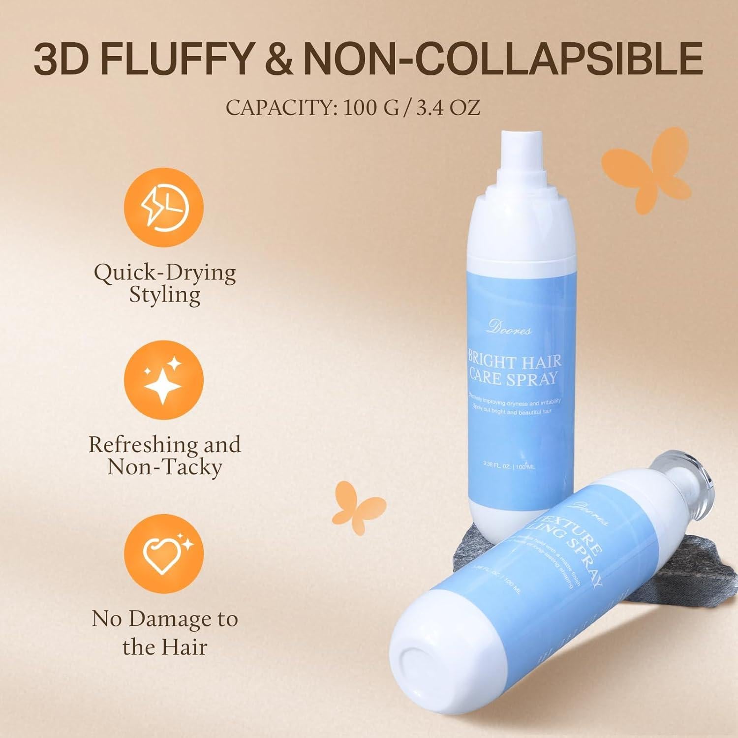 Spray Texturizante 2-en-1 Doores 95 g - Volumen y Fijación