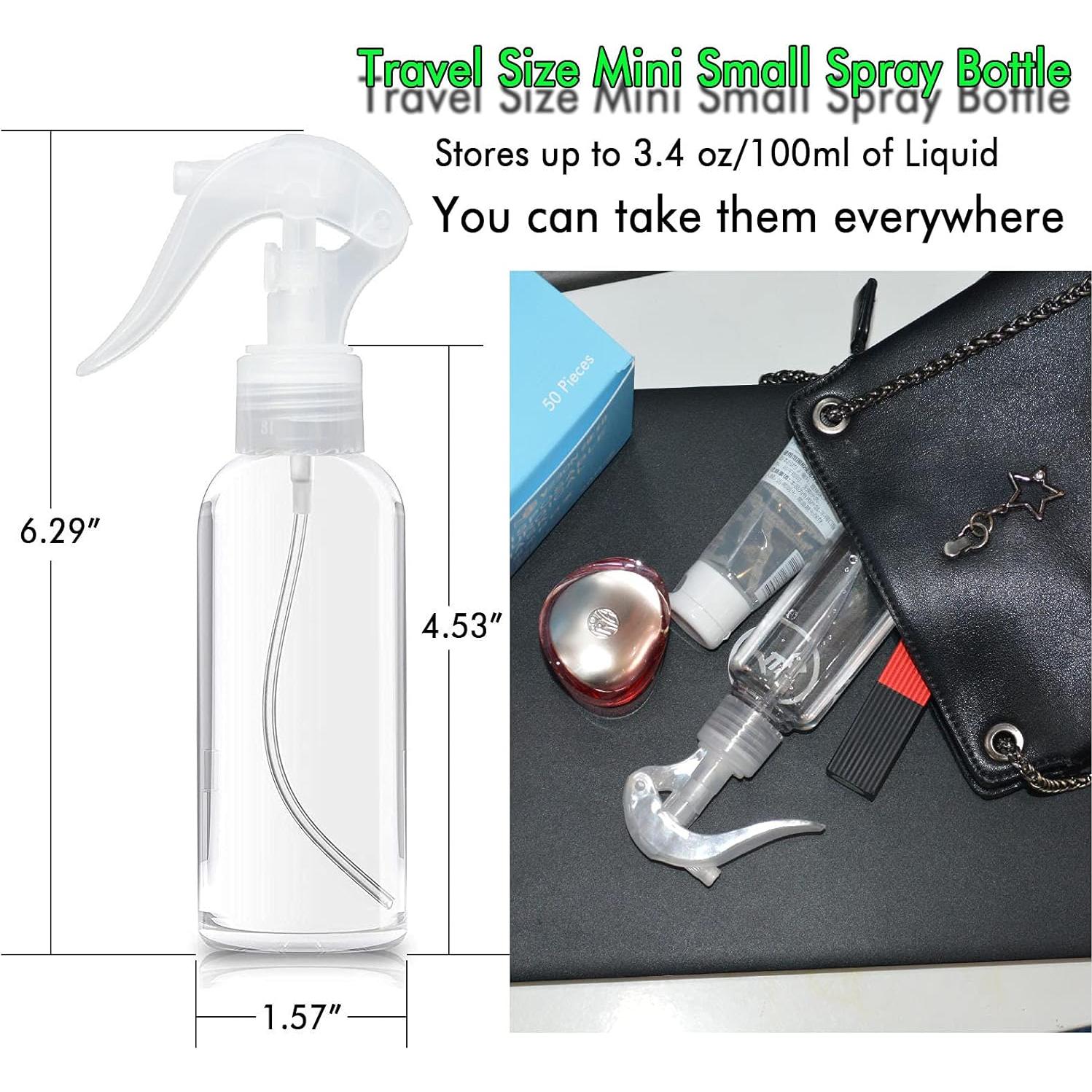 Botellas de Spray KwoKmarK 100ml Transparentes Reutilizables - 4 Pack