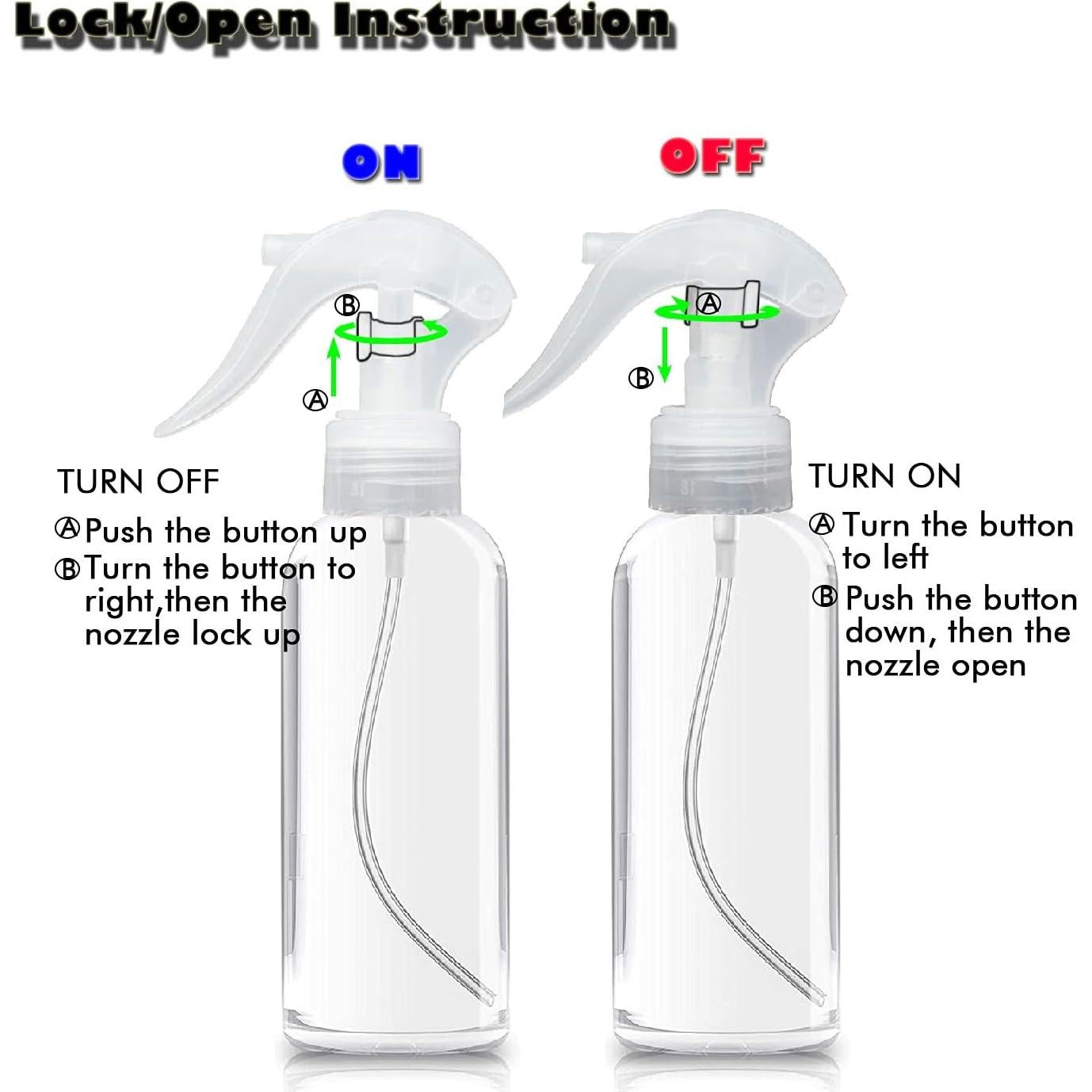 Botellas de Spray KwoKmarK 100ml Transparentes Reutilizables - 4 Pack