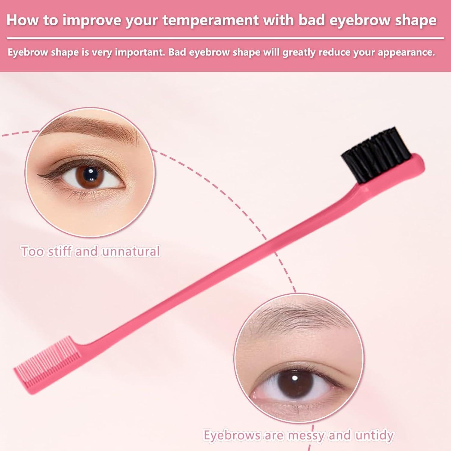 Set de 3 Cepillos para Cabello HN - Control de Bordes Rosa