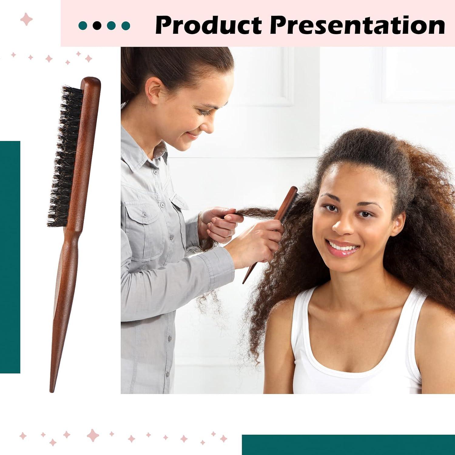 Set de 3 Cepillos de Cabello Geiserailie de Madera Natural