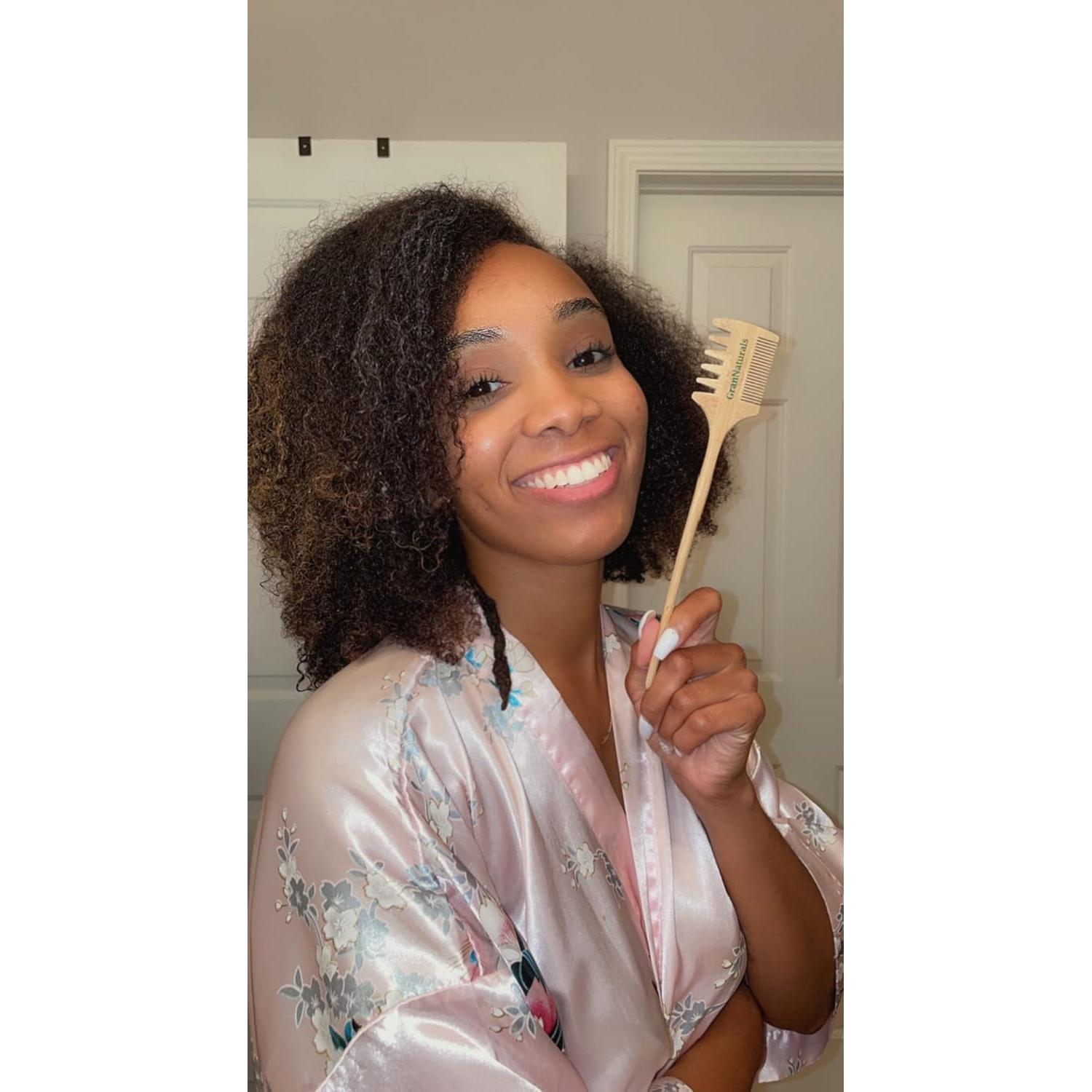 Peine de Control de Bordes GranNaturals 2-en-1 Madera de Pera