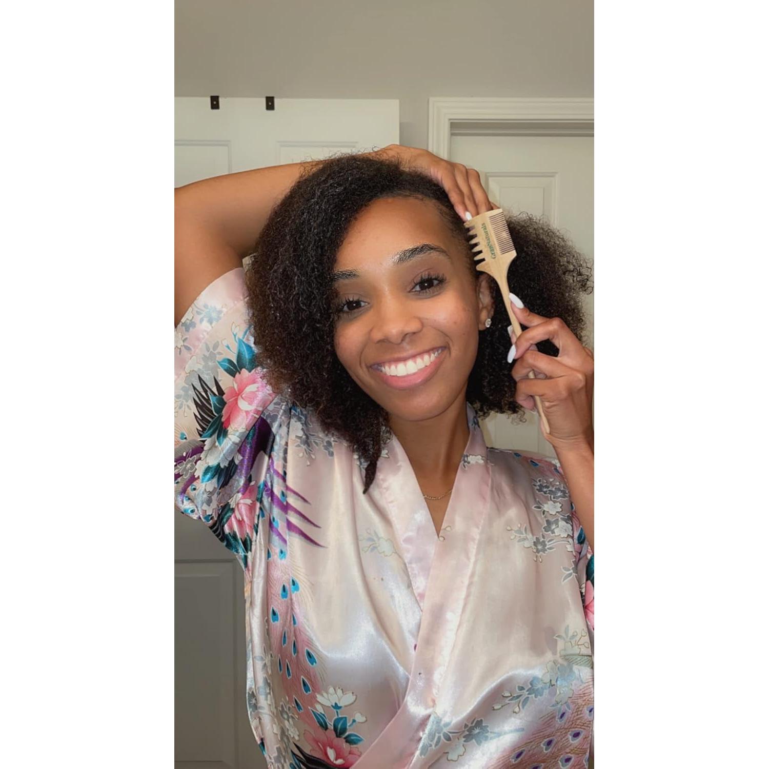 Peine de Control de Bordes GranNaturals 2-en-1 Madera de Pera