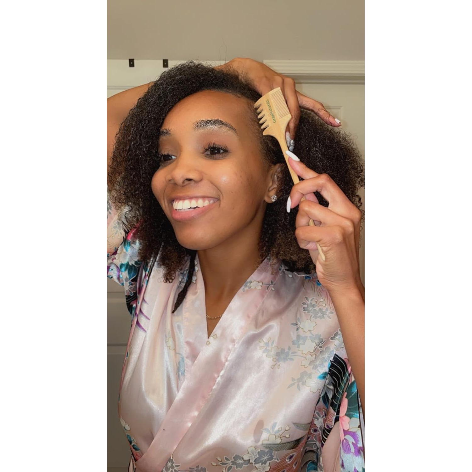 Peine de Control de Bordes GranNaturals 2-en-1 Madera de Pera