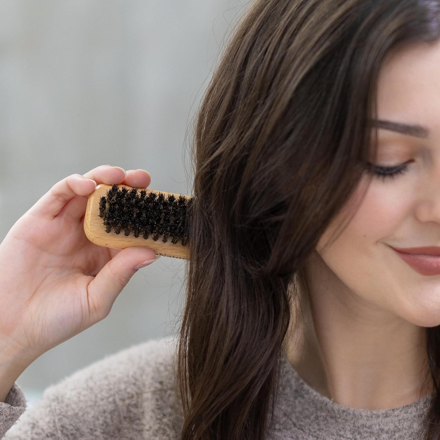 Cepillo de Tejer Portátil GranNaturals de Cerda de Jabalí