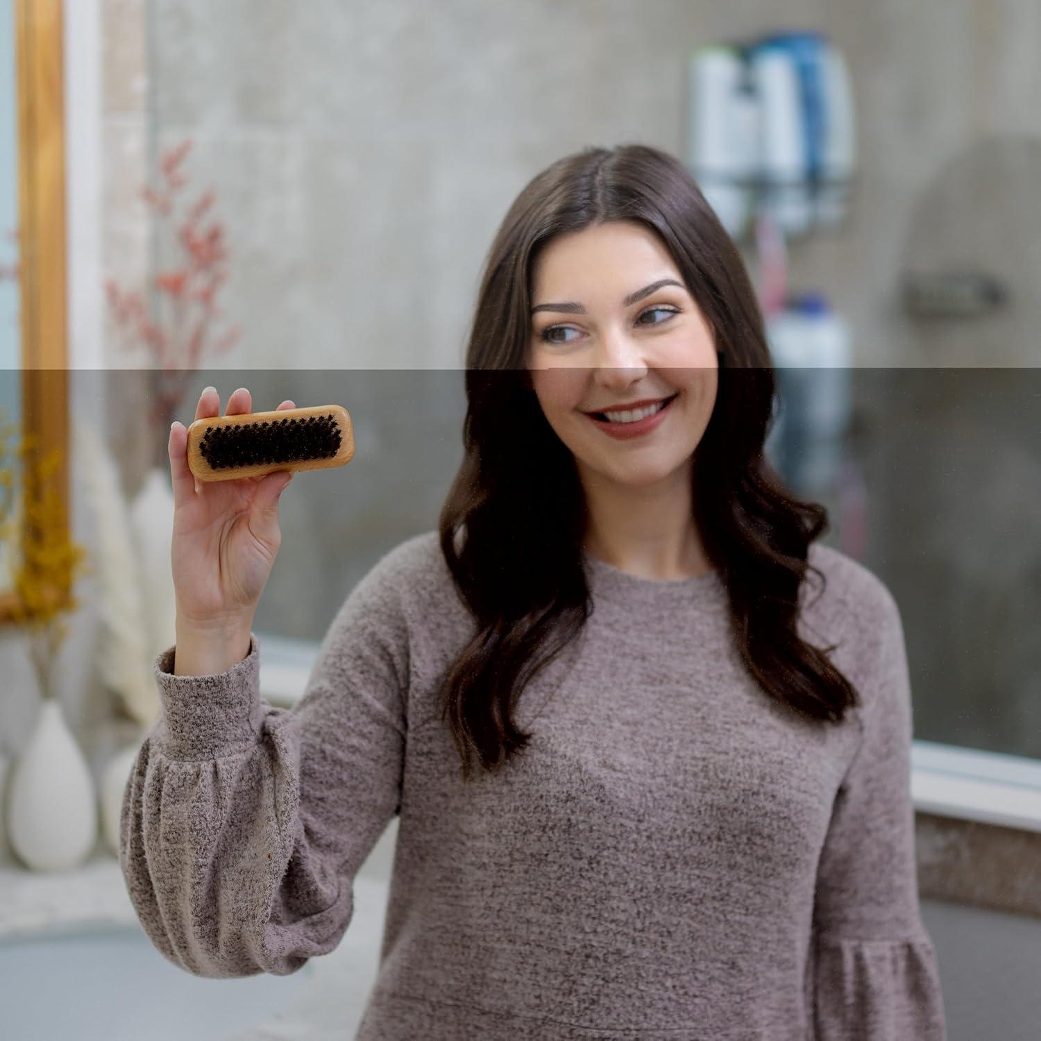 Cepillo de Tejer Portátil GranNaturals de Cerda de Jabalí