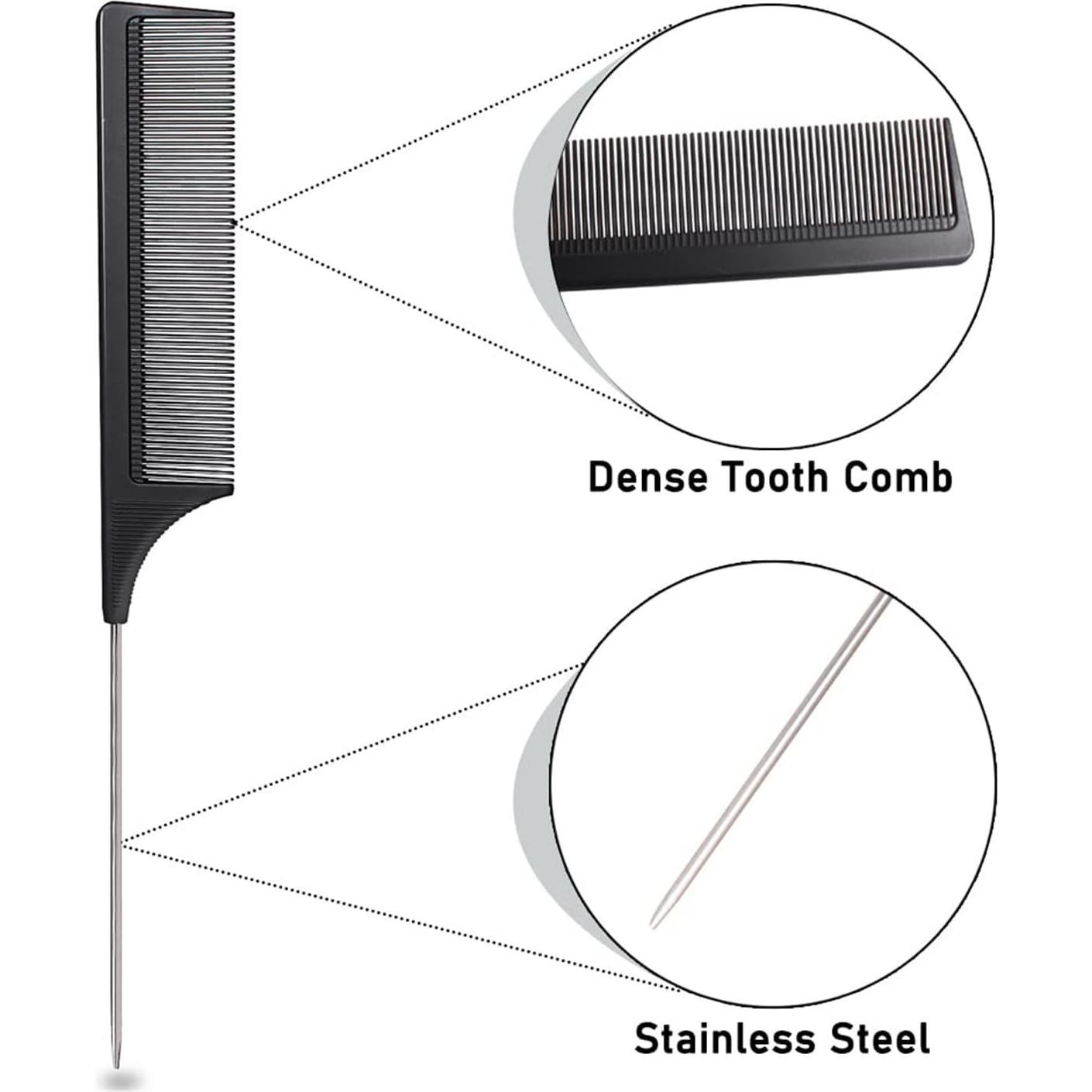 Juego de Peines Negro 3 Piezas Much Hotter - Cepillo y Peine