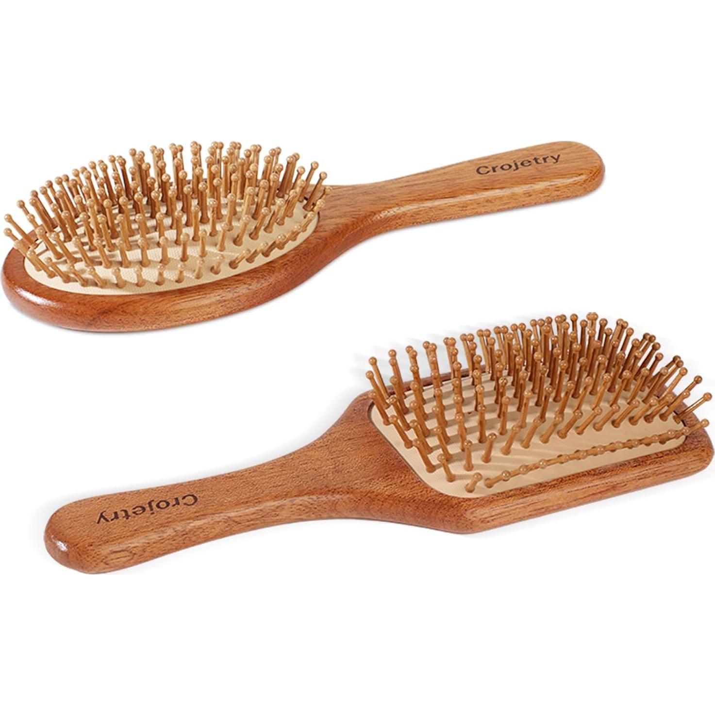 Juego de Cepillos de Pelo de Bambú 2 Piezas - Crojetry