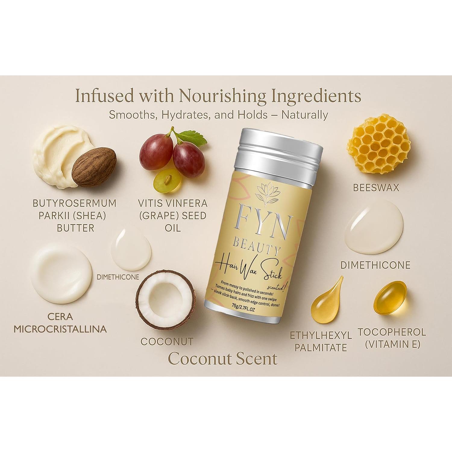 Barra de Cera para Cabello FYN Beauty 75g - Control de Bordes