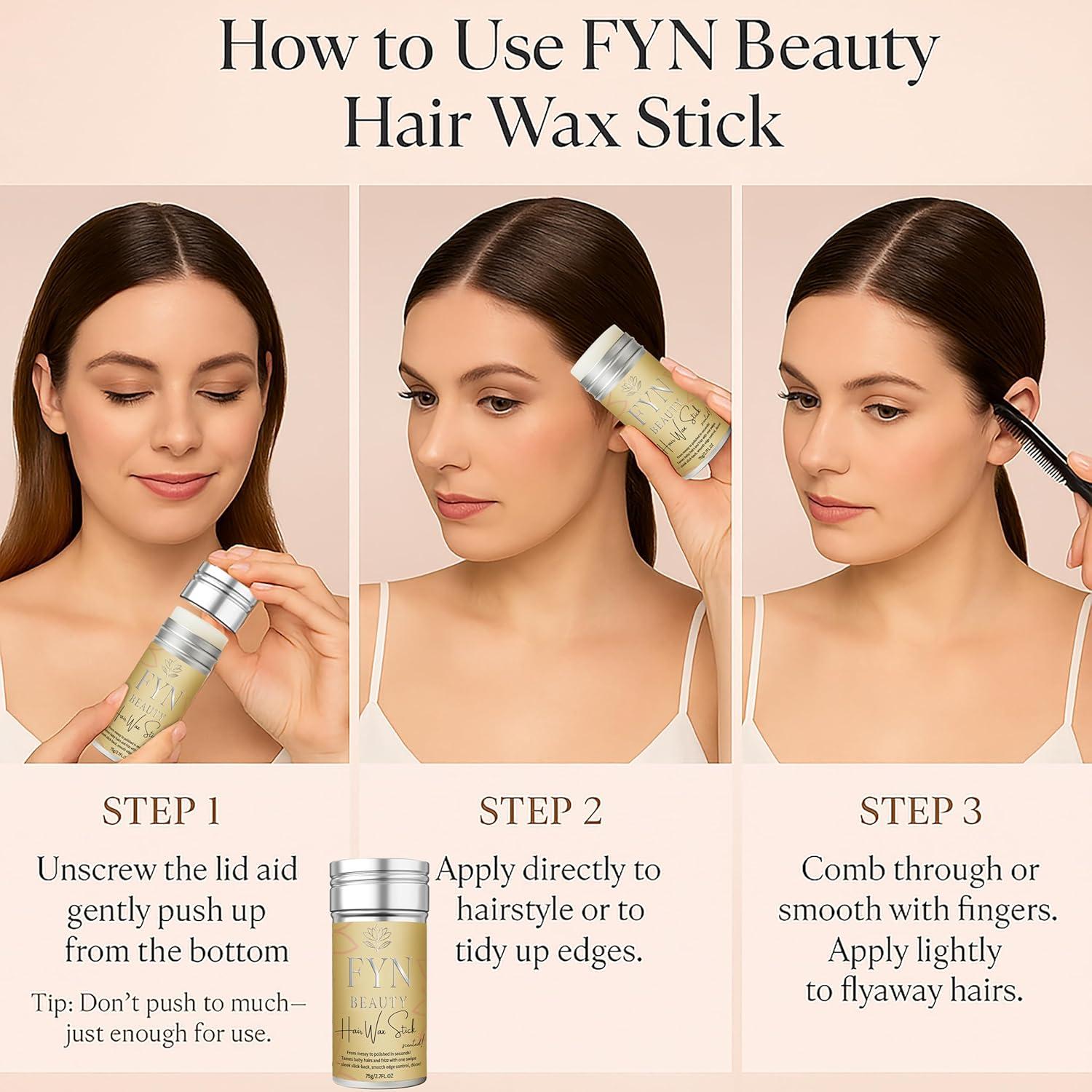 Barra de Cera para Cabello FYN Beauty 75g - Control de Bordes