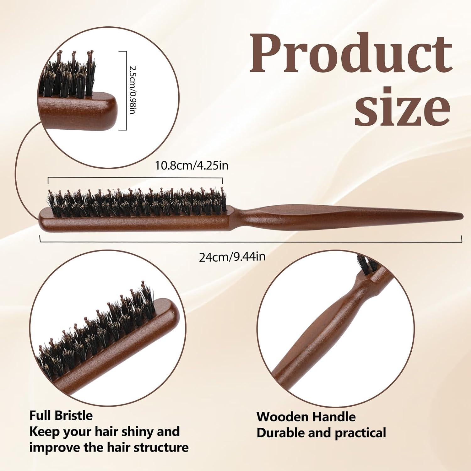 Cepillo de Teasing de Cerda de Jabalí para Peinado - 24 cm