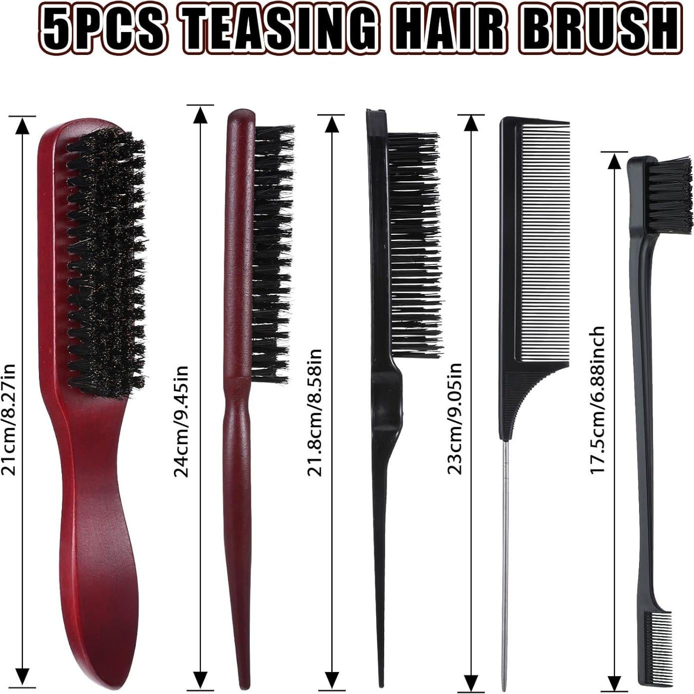 Juego de Cepillos para Cabello Cobee 5 Pcs - Control de Bordes