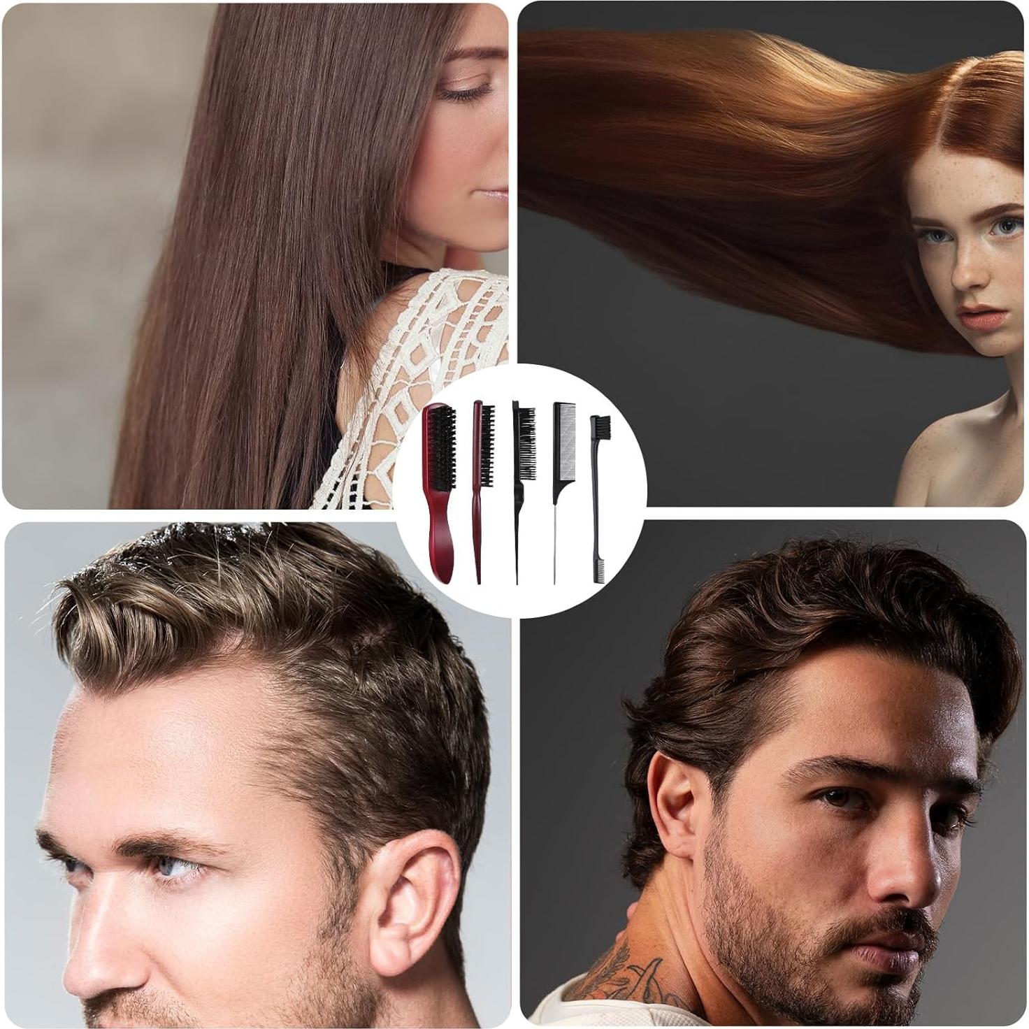 Juego de Cepillos para Cabello Cobee 5 Pcs - Control de Bordes