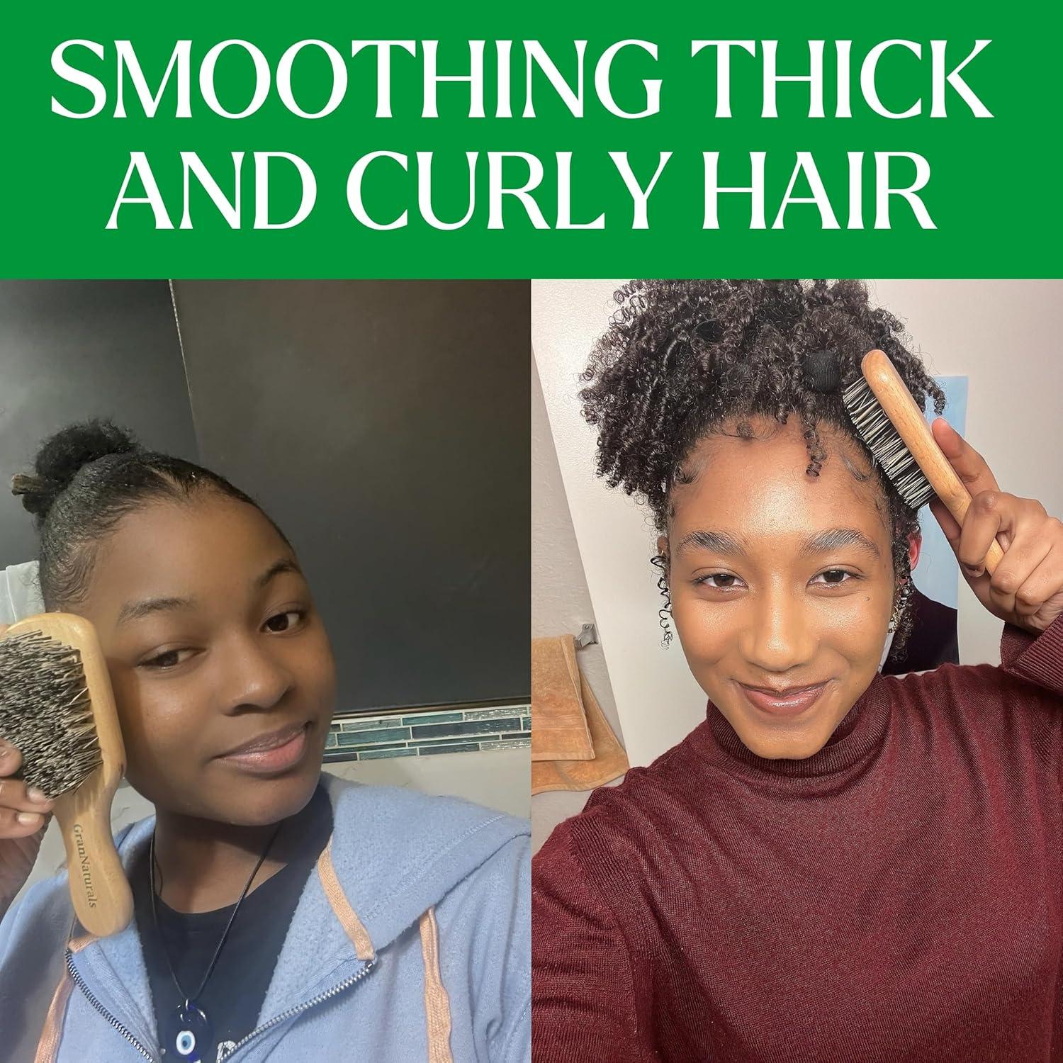 Cepillo de Cerdas Duras GranNaturals para Cabello Grueso y Rizado