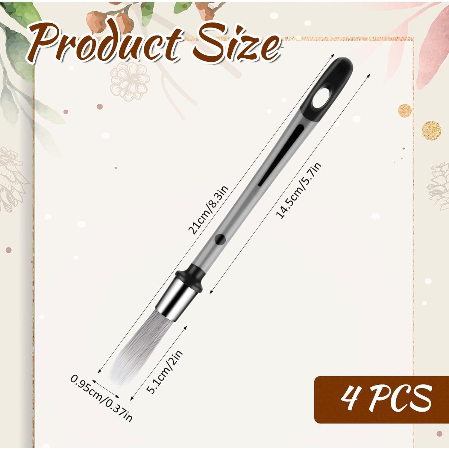 Juego de 4 Pinceles de Pintura Larrel para Detalles 0.94 cm