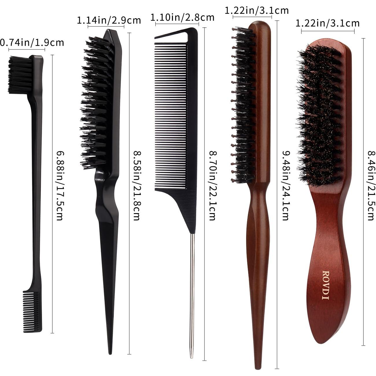 Set de 5 Piezas de Cepillos y Peines ROVID para Estilizado