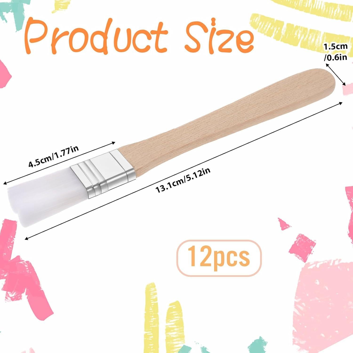 Set de 12 Brochas de Pintura Pequeñas Aysatogc 13x1.5cm