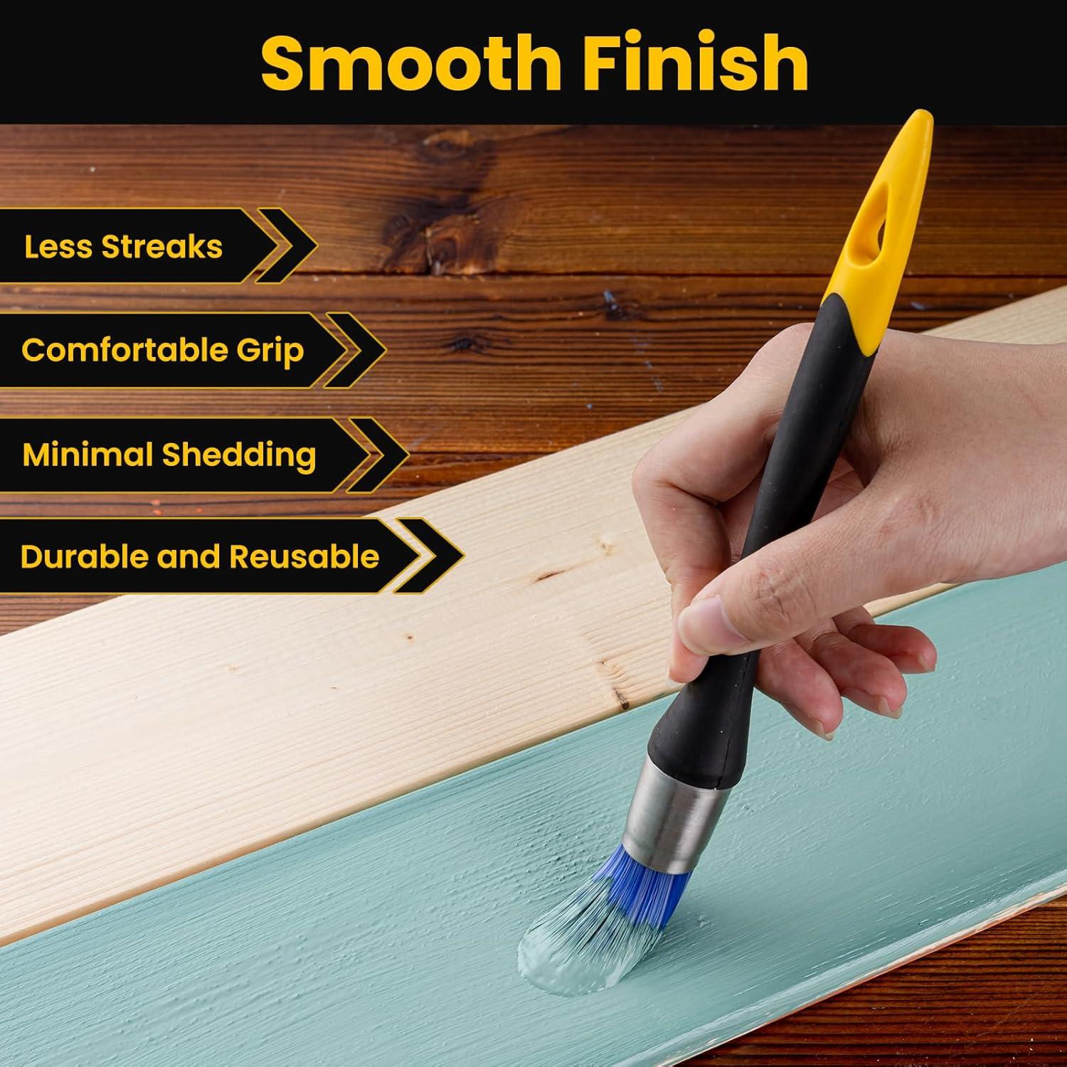 Brochas de Pintura Redondas YiBaiBrush 1.78 cm - Paquete de 3