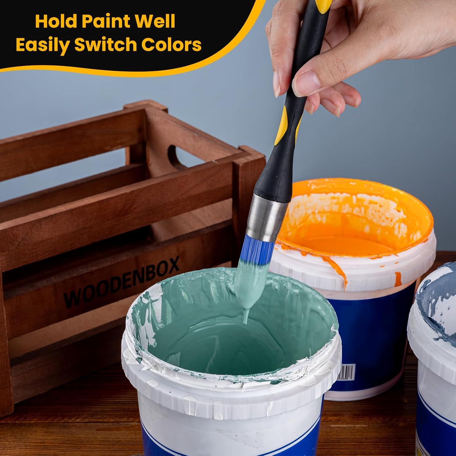 Brochas de Pintura Redondas YiBaiBrush 1.78 cm - Paquete de 3