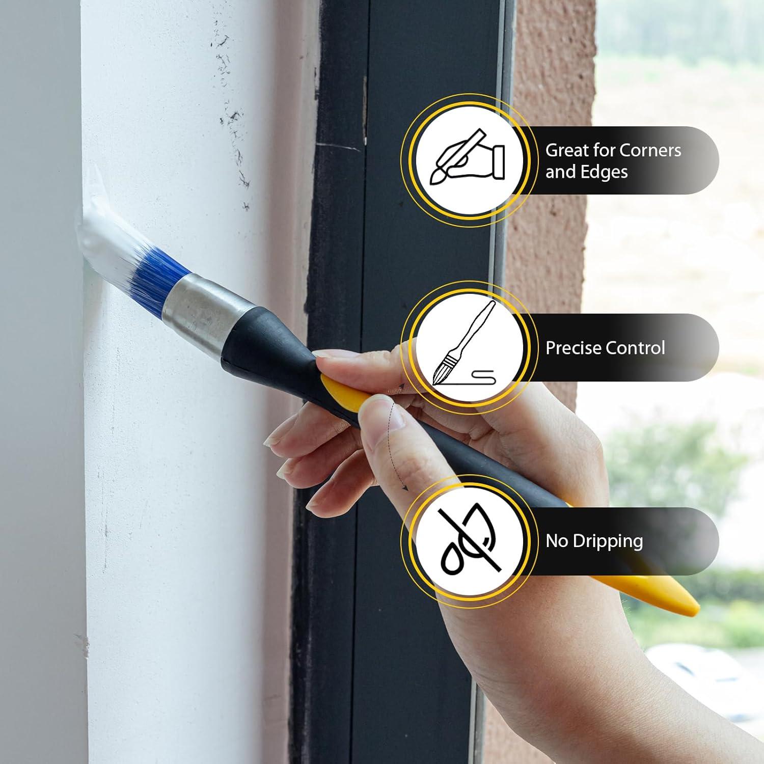 Brochas de Pintura Redondas YiBaiBrush 1.78 cm - Paquete de 3