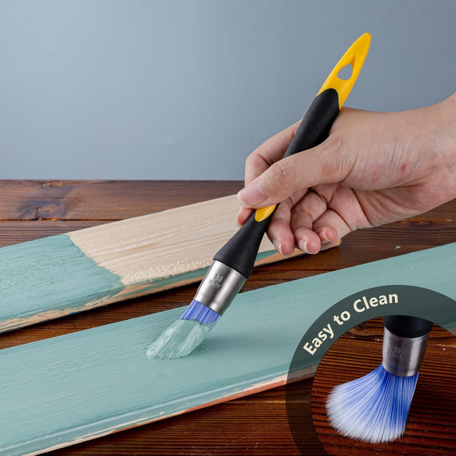 Brochas de Pintura Redondas YiBaiBrush 1.78 cm - Paquete de 3