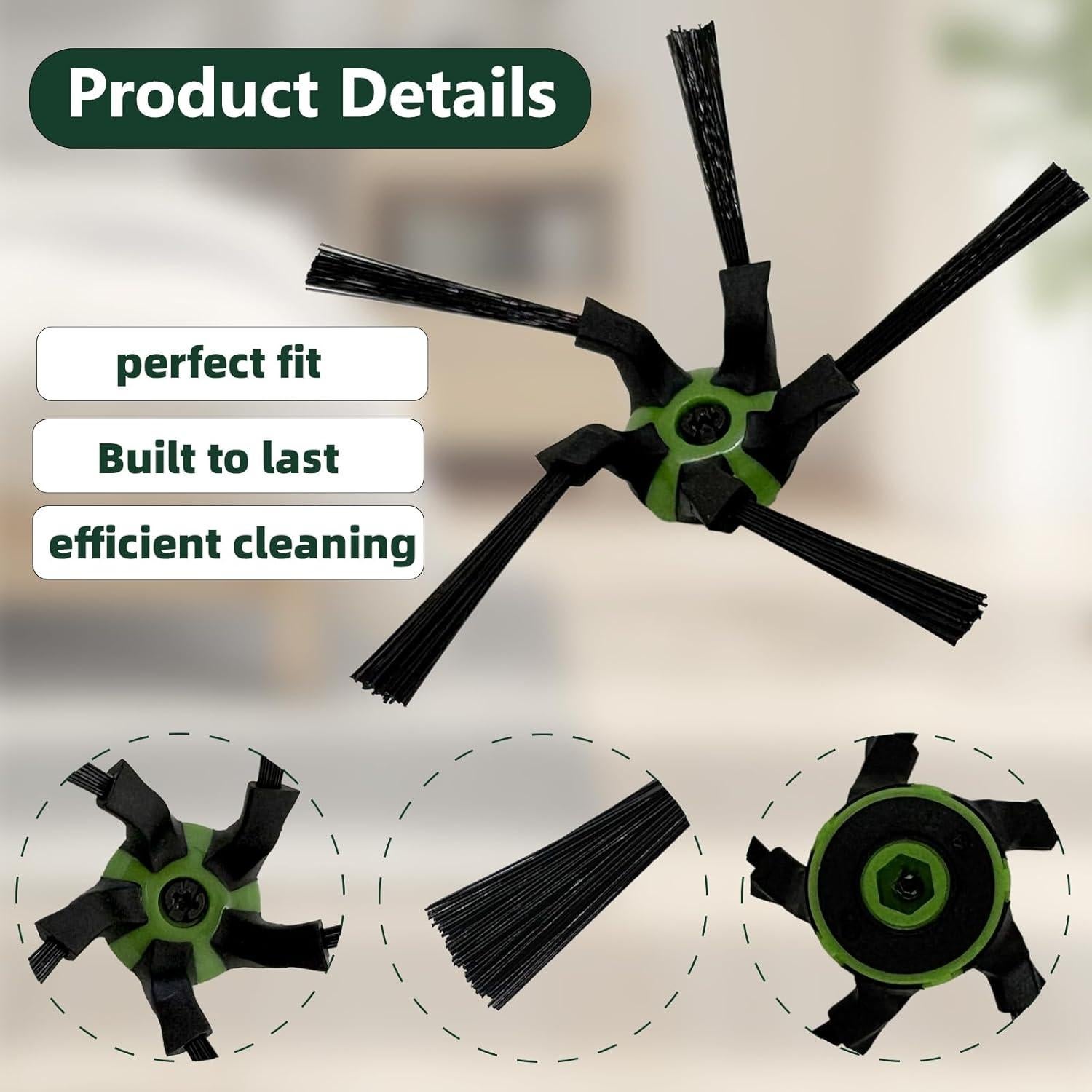 Cepillos Laterales de Reemplazo EXPILOVI para iRobot Roomba S9 - 8 Piezas