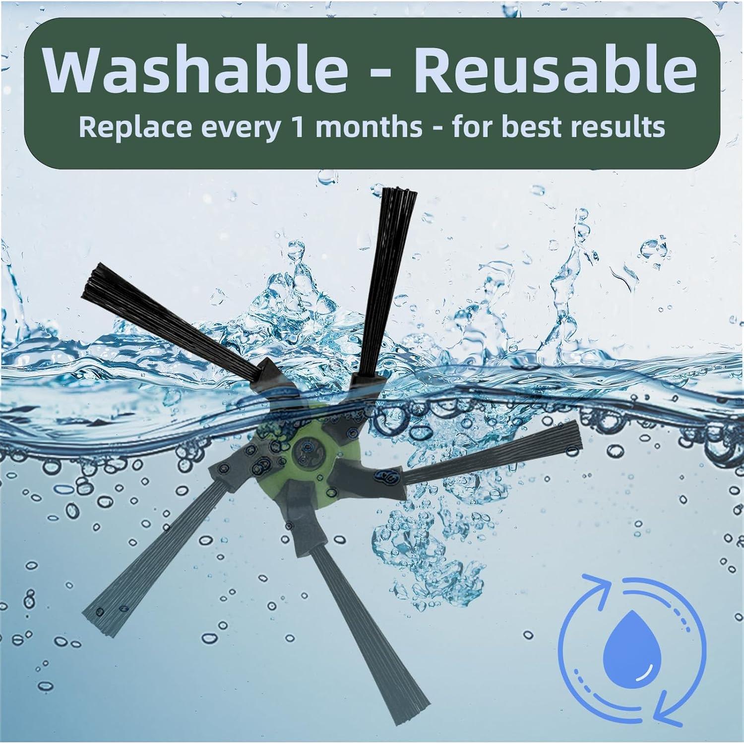 Cepillos Laterales de Reemplazo EXPILOVI para iRobot Roomba S9 - 8 Piezas